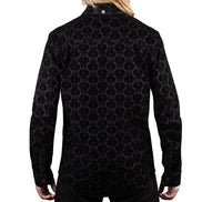 Wornstar Amaryllis Black Flocked Men's Shirt