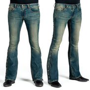Wornstar Hellraiser Side Button Jeans – Vintage Blue