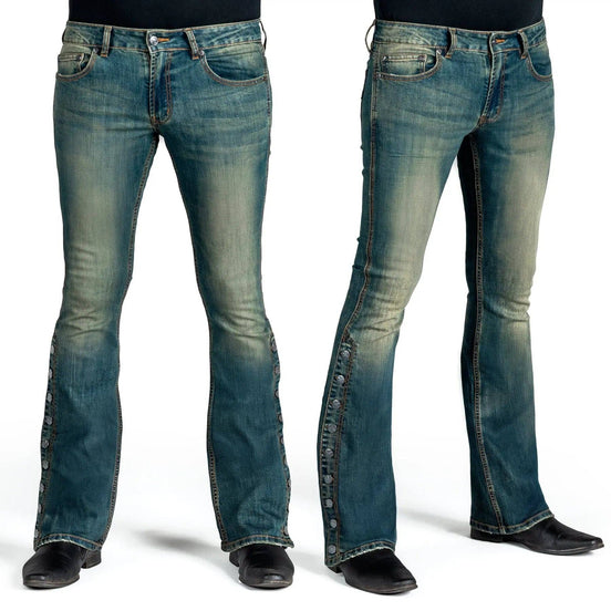 Wornstar Hellraiser Side Button Jeans – Vintage Blue