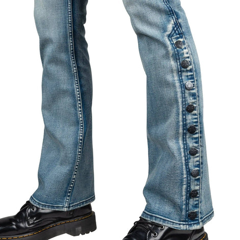 Wornstar Hellraiser Side Button Jeans – Classic Blue
