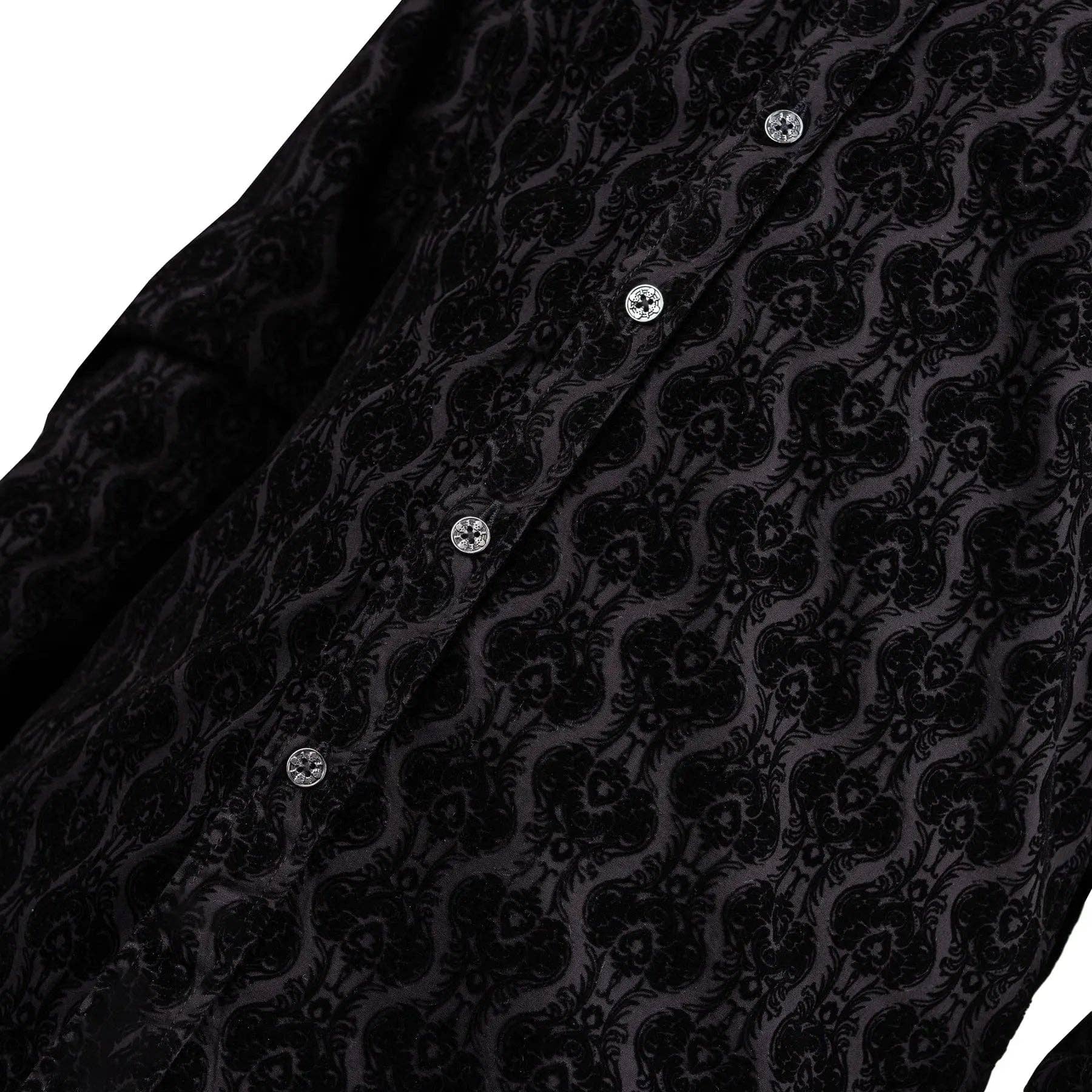 Wornstar Amaryllis Black Flocked Men's Shirt