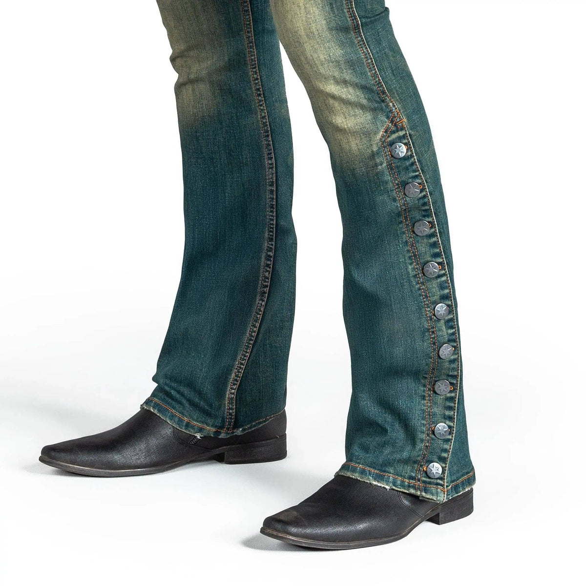 Wornstar Hellraiser Side Button Jeans – Vintage Blue