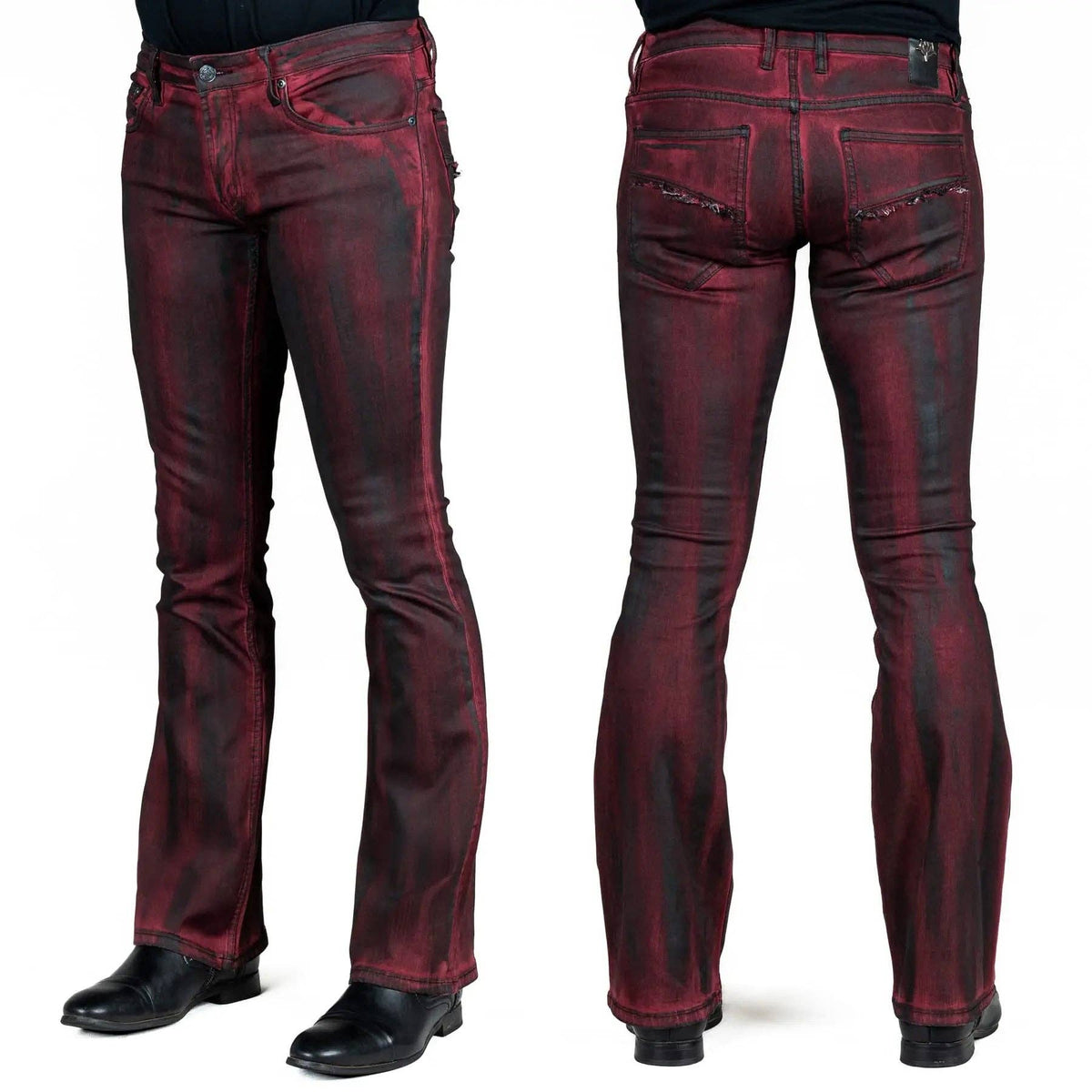 Wornstar Hellraiser Coated Jeans – Crimson