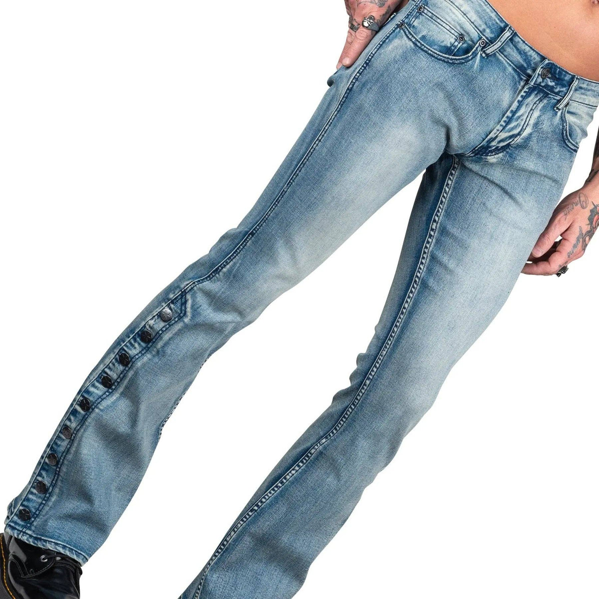 Wornstar Hellraiser Side Button Jeans – Classic Blue