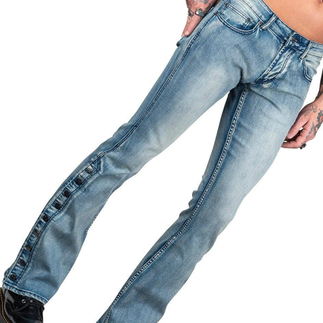 Wornstar Hellraiser Side Button Jeans – Classic Blue
