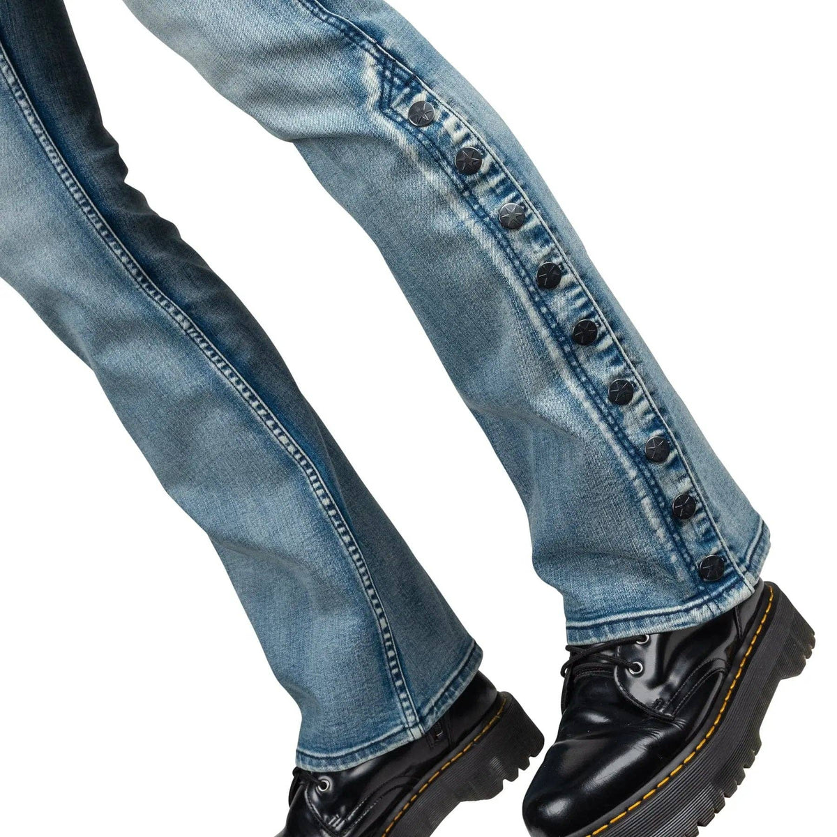 Wornstar Hellraiser Side Button Jeans – Classic Blue