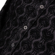 Wornstar Amaryllis Black Flocked Men's Shirt