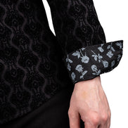Wornstar Amaryllis Black Flocked Men's Shirt