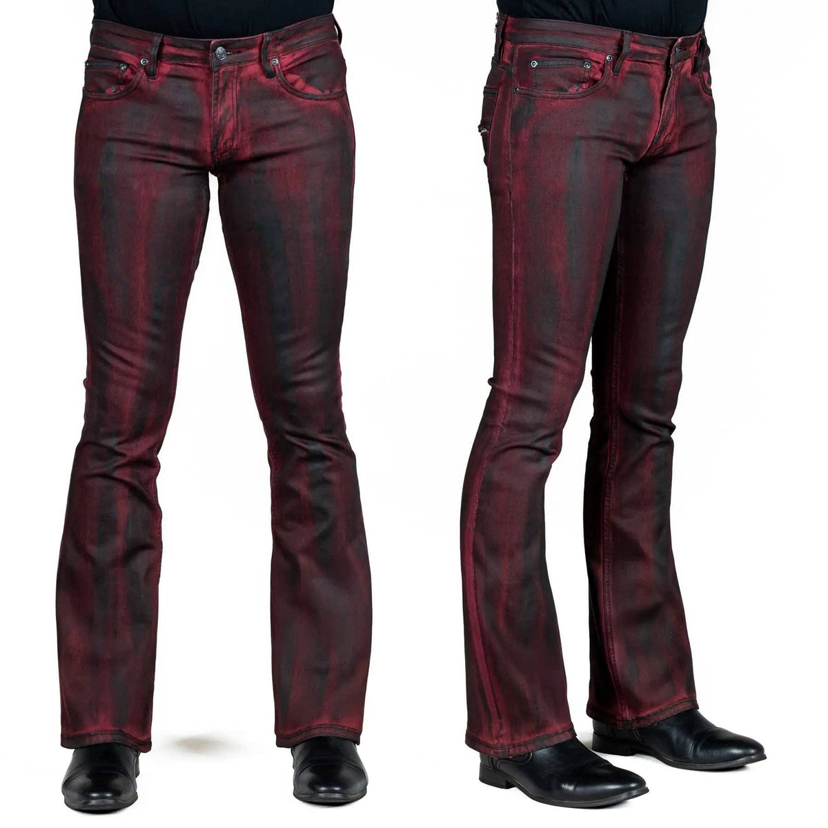 Wornstar Hellraiser Coated Jeans – Crimson