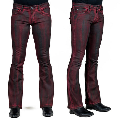 Wornstar Hellraiser Coated Jeans – Crimson
