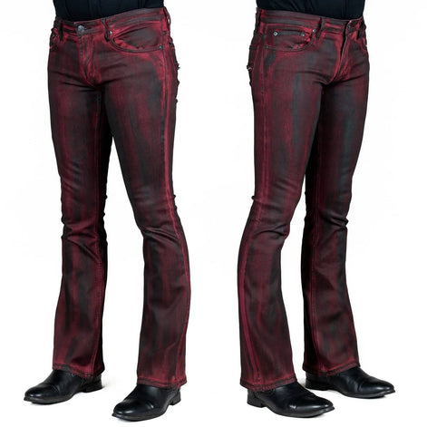 Wornstar Hellraiser Coated Jeans – Crimson