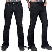 Wornstar Hellraiser Side Laced Jeans – Black