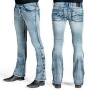 Wornstar Hellraiser Side Button Jeans – Classic Blue