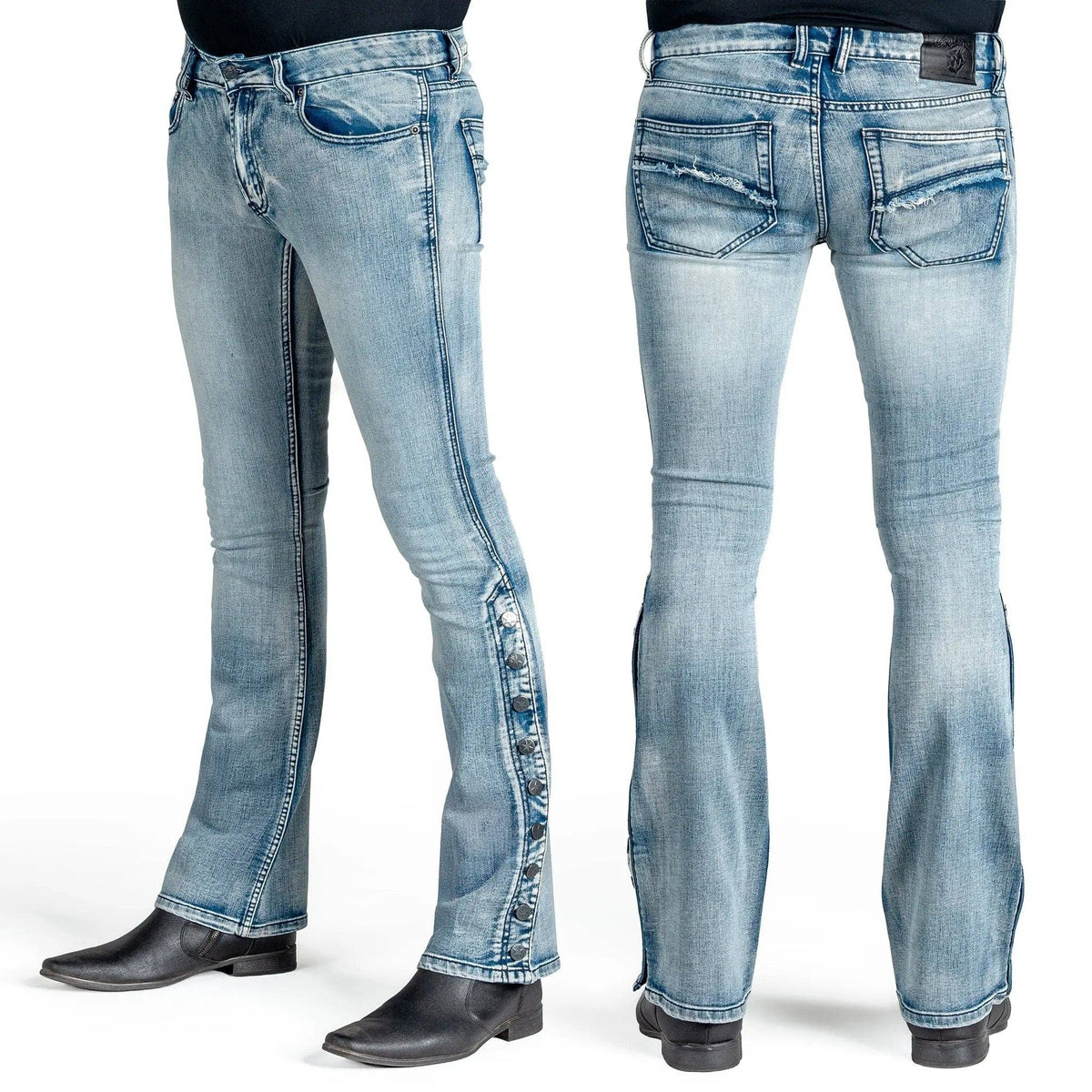 Wornstar Hellraiser Side Button Jeans – Classic Blue
