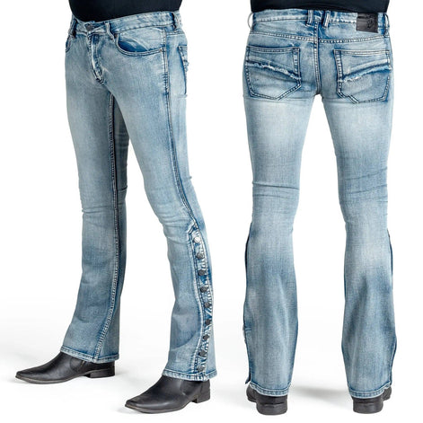 Wornstar Hellraiser Side Button Jeans – Classic Blue