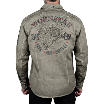 Wornstar Seek And Destroy Shirt - Olive