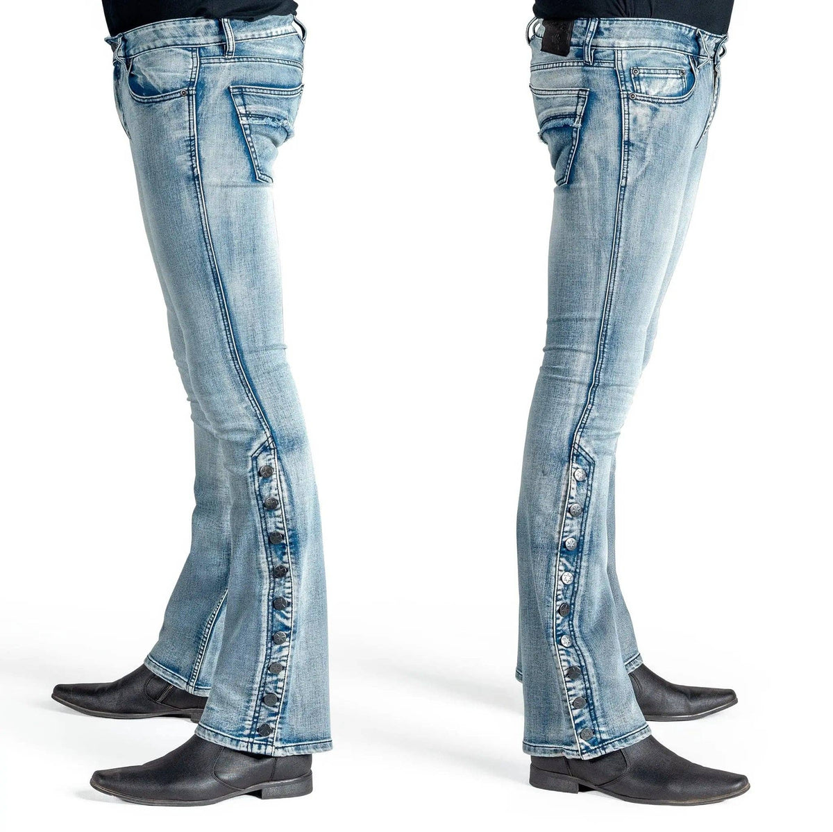 Wornstar Hellraiser Side Button Jeans – Classic Blue
