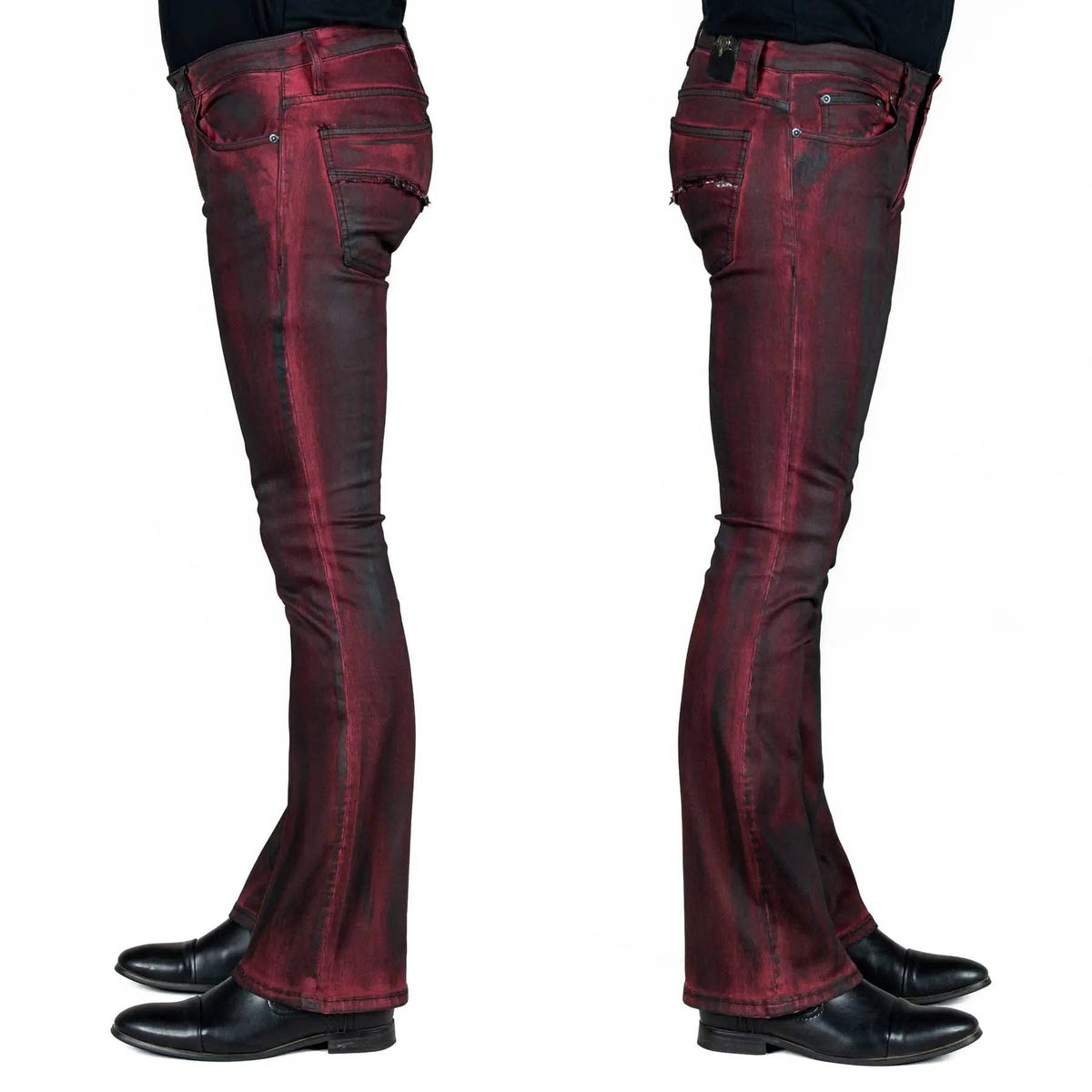 Wornstar Hellraiser Coated Jeans – Crimson