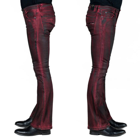 Wornstar Hellraiser Coated Jeans – Crimson