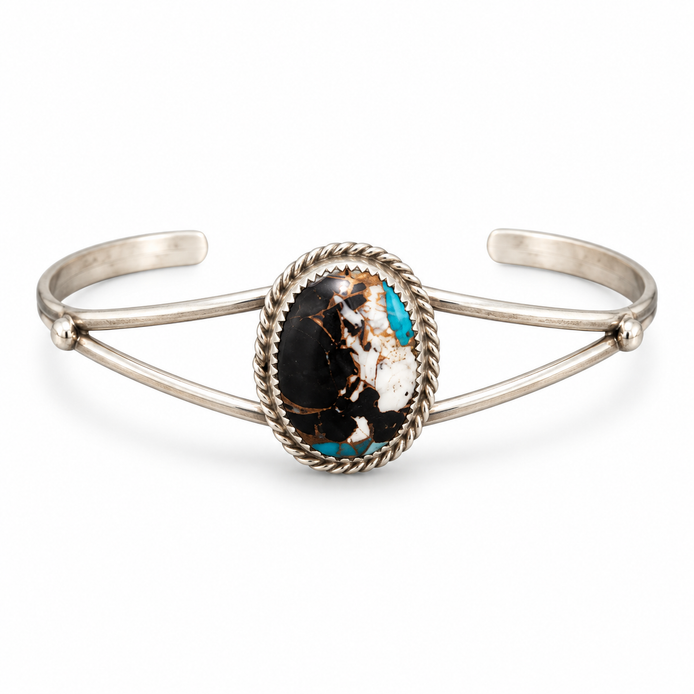 The Black Mesa Matrix Sterling Silver Cuff