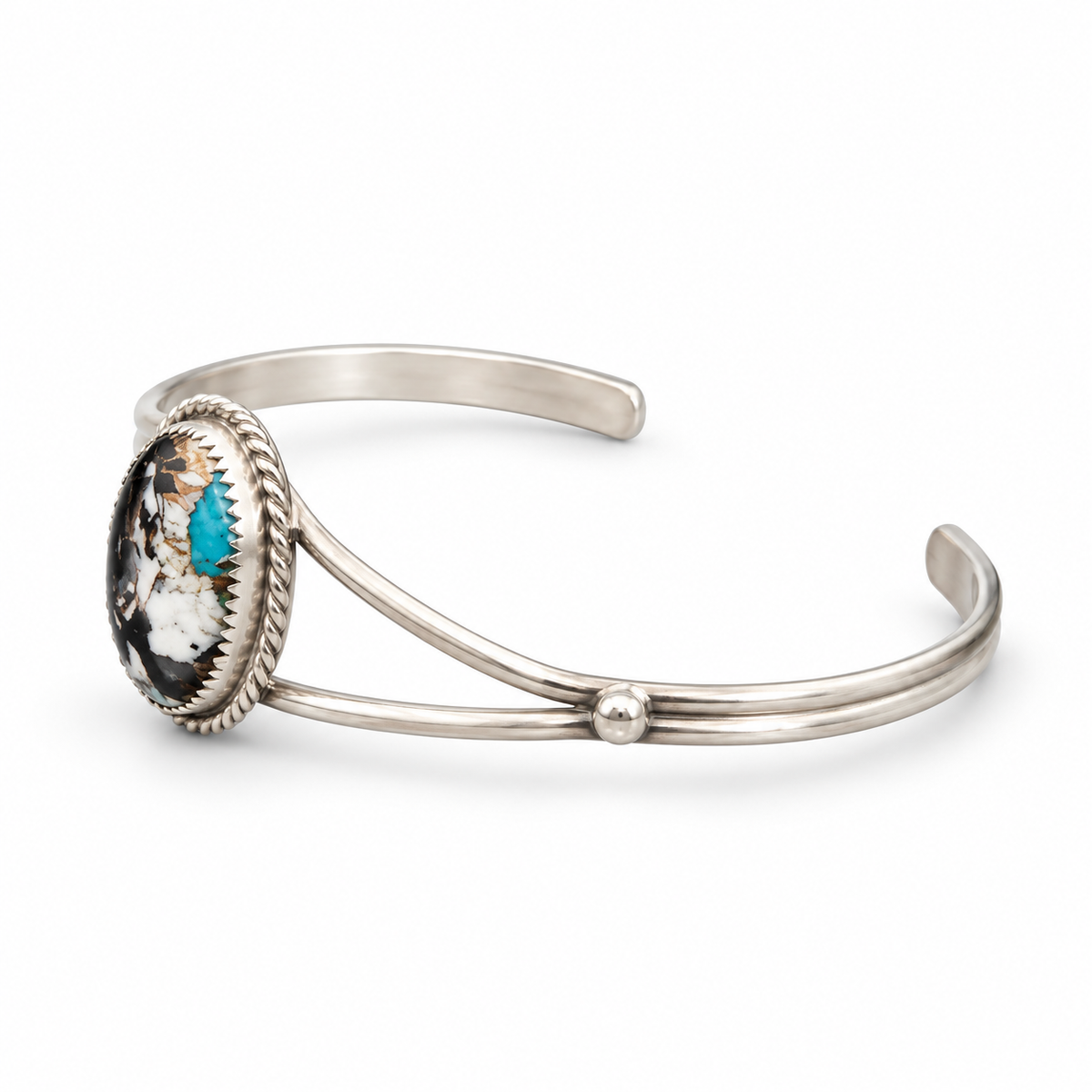 The Black Mesa Matrix Sterling Silver Cuff