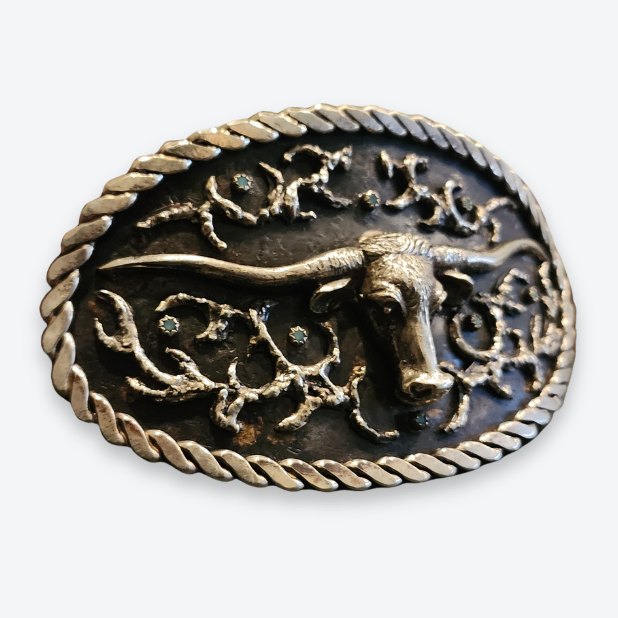 The Midnight Longhorn Belt Buckle