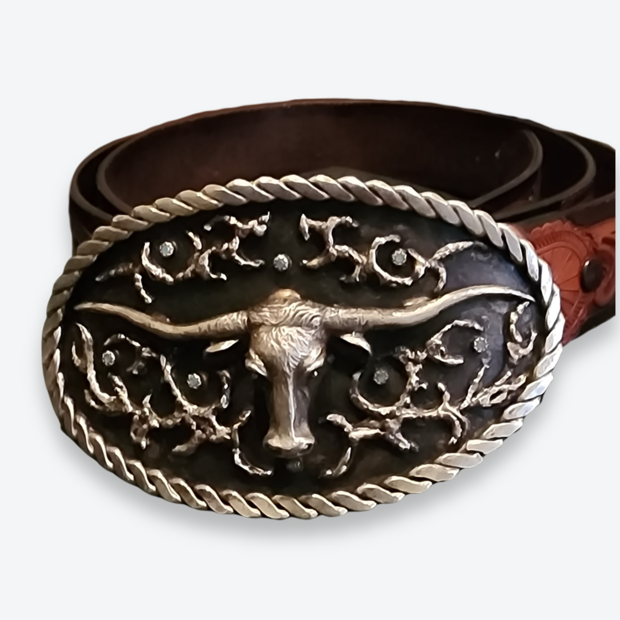 The Midnight Longhorn Belt Buckle