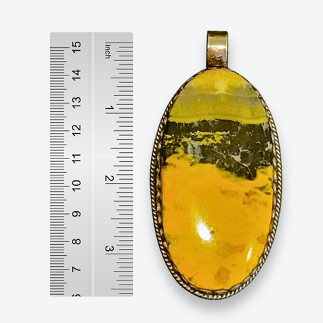 Extra Large Bumble Bee Oval Pendant