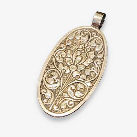 Extra Large Bumble Bee Oval Pendant