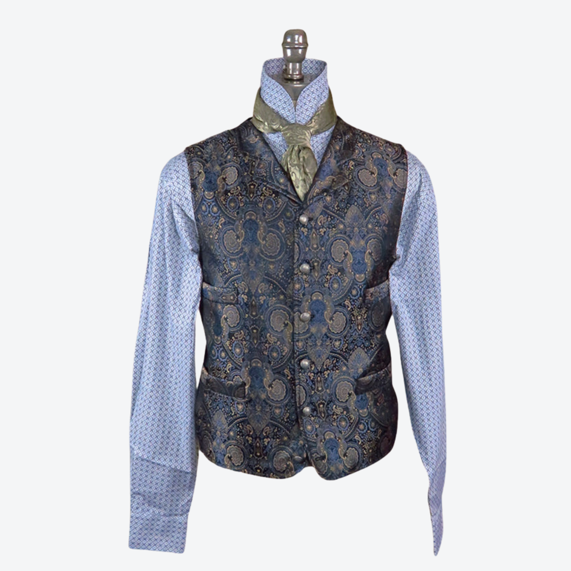 The Gunmetal Brocade Vest
