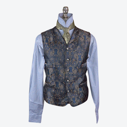 The Gunmetal Brocade Vest