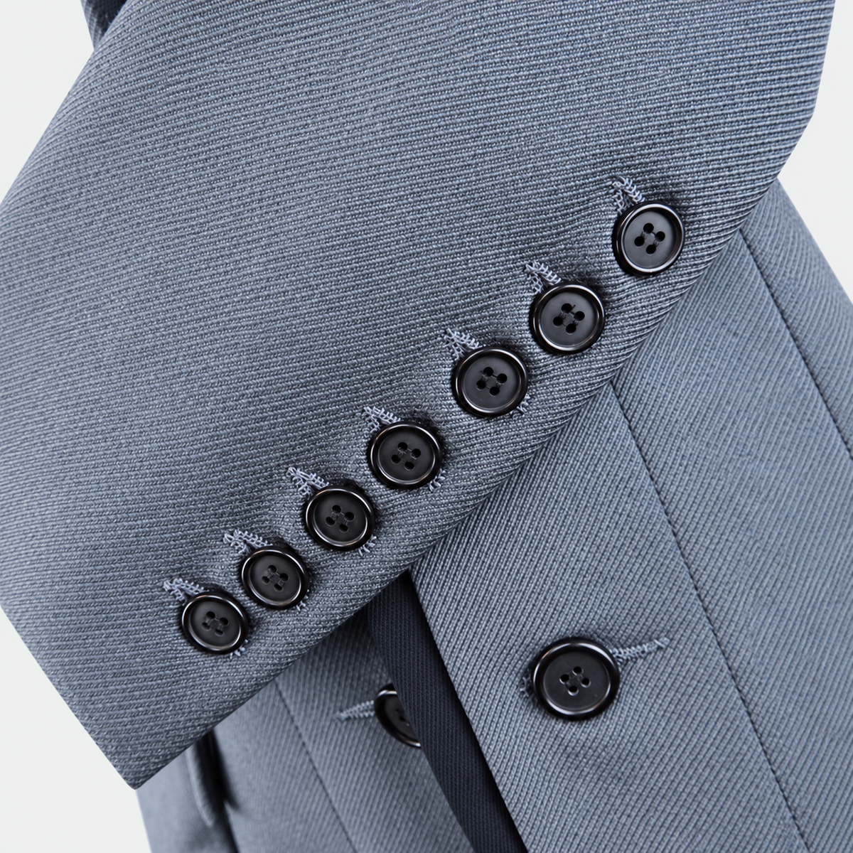 Women's Grey Wool Military Coat – Black Accents
