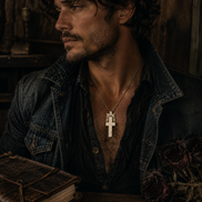 The Bone Blossom Cross Pendant