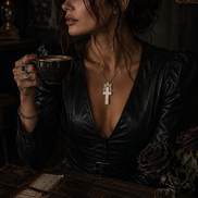 The Bone Blossom Cross Pendant