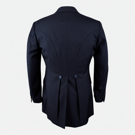 Men's Town Coat - Black Gabardine Wool - Western Cut Blazer