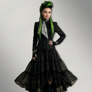 The Isadora Midnight Watch peplum jacket by Iron & Iris architectural women’s outerwear