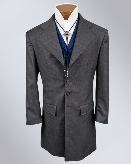 Men's Iron Grey Wool Frock Coat
