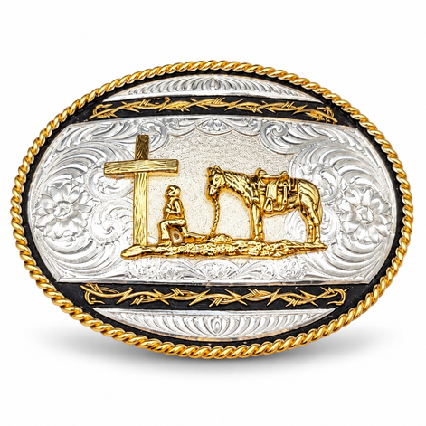 Montana Silversmiths Christian Cowboy Belt Buckle