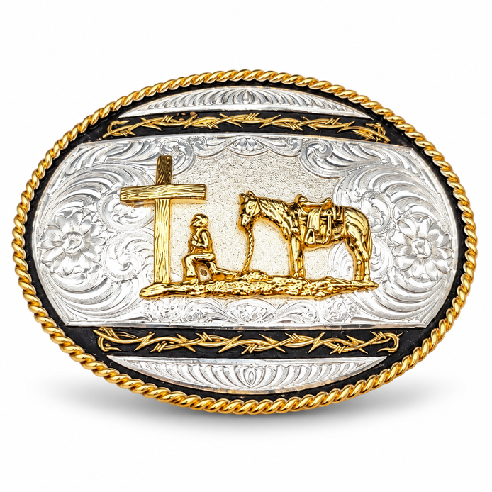 Montana Silversmiths Christian Cowboy Belt Buckle