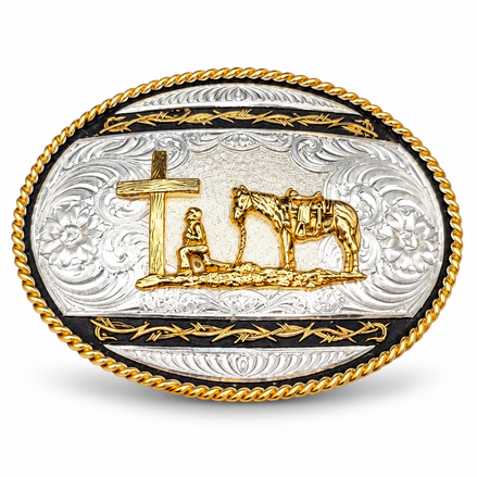 Montana Silversmiths Christian Cowboy Belt Buckle