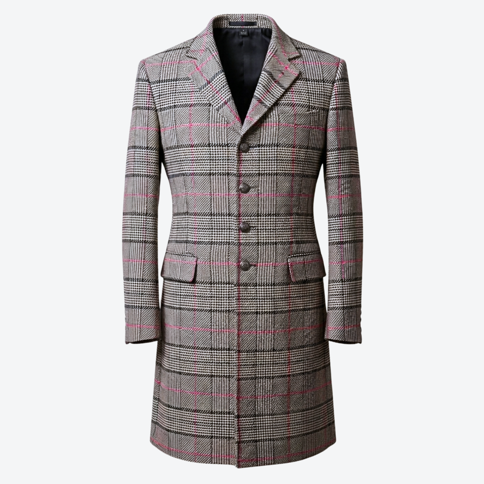 Women’s tailored luxury frock coat by Iron & Iris with dramatic structured silhouette