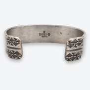 K Billah Sterling Silver Turquoise Fan Collector Cuff