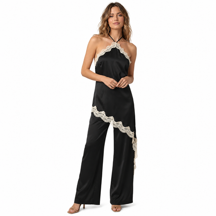 The Gilded Iris Satin Jumpsuit