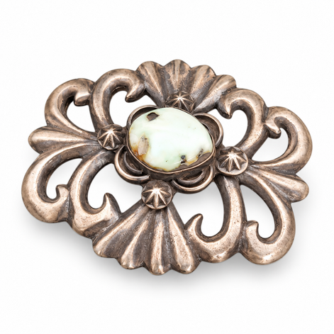 The Palomino Turquoise Sterling Silver Buckle by Chimney Butte