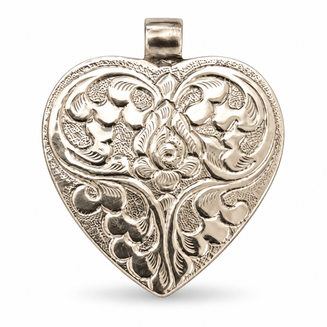 The Sacred Rose Tibetan Heart Pendant
