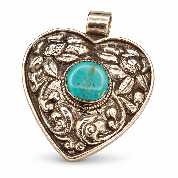 The Sacred Rose Tibetan Heart Pendant