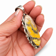 The Desert Veil Bumblebee Jasper Sterling Silver Pendant