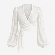 The Ivory Rose Wrap Blouse