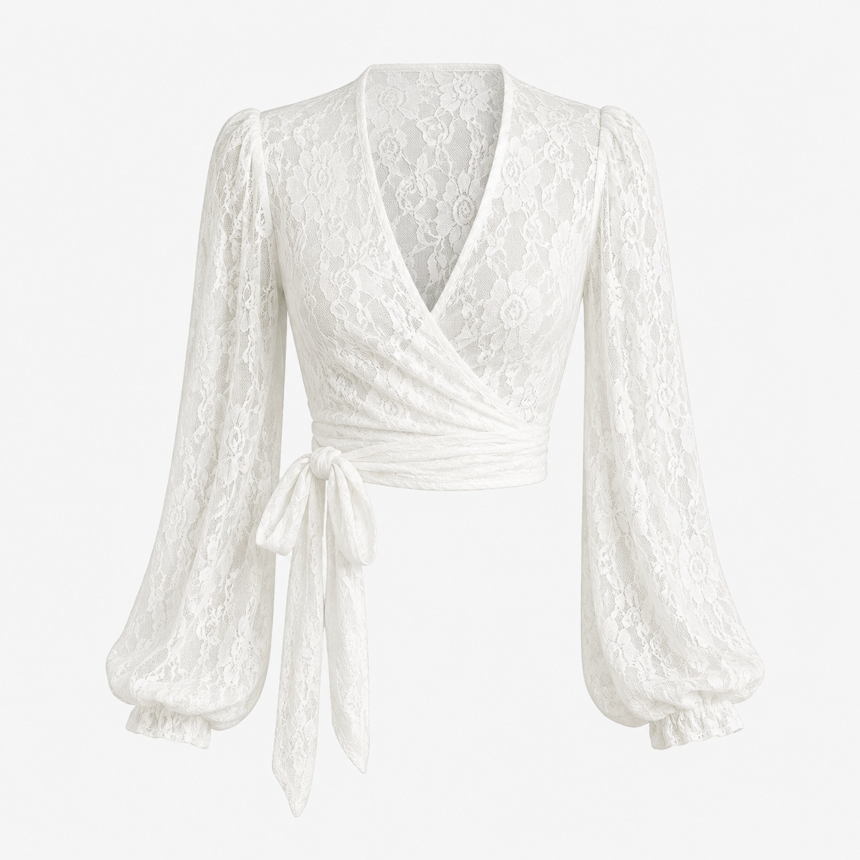 The Ivory Rose Wrap Blouse