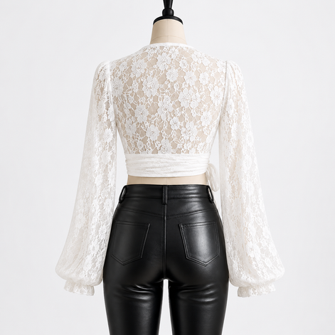 The Ivory Rose Wrap Blouse